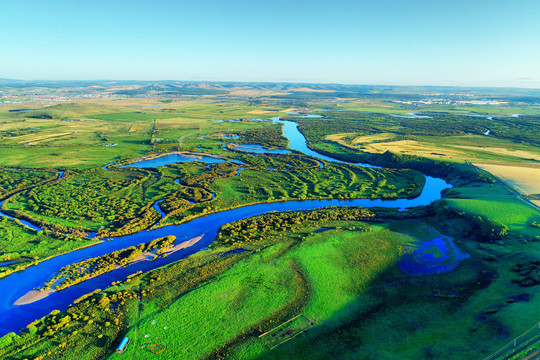 内蒙古海拉尔河湿地风光