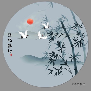 竹子裝飾畫