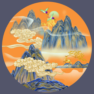 國潮山水畫