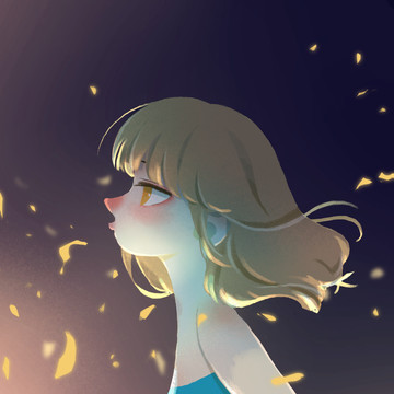 逆光女生頭像