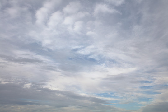 高空中的蓝天白云自然景观