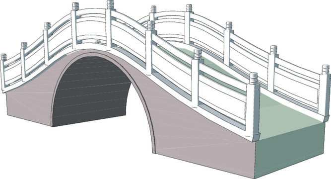椭圆单孔石拱桥