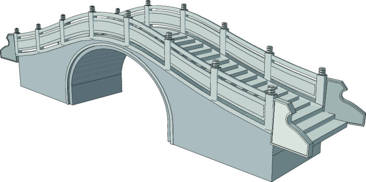 马蹄形单孔弧形石拱桥