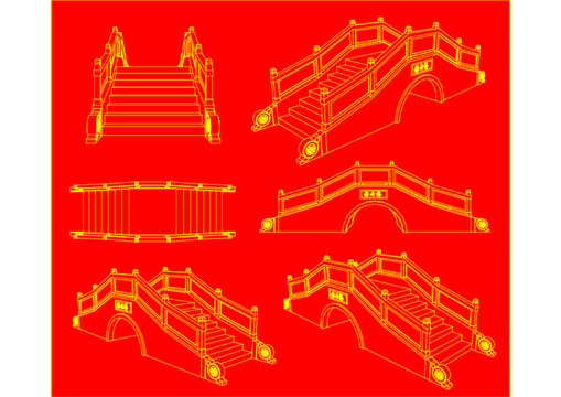 半圆单孔折边石拱桥