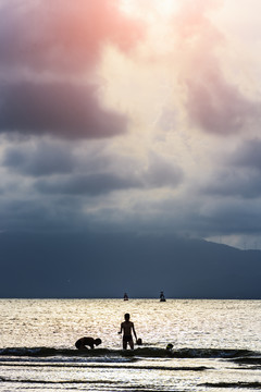 海边黄昏