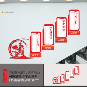 黨史教育樓梯文化墻
