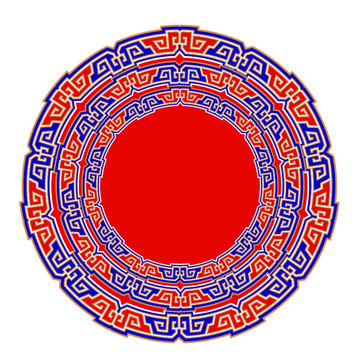 傳統(tǒng)圓邊矢量花紋