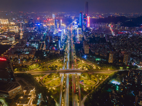 东莞南城鸿福路夜景