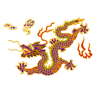 九龍壁龍之紫色龍