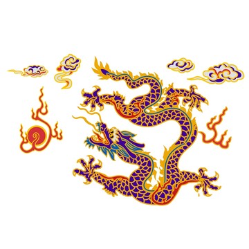 九龍壁龍之藍色龍