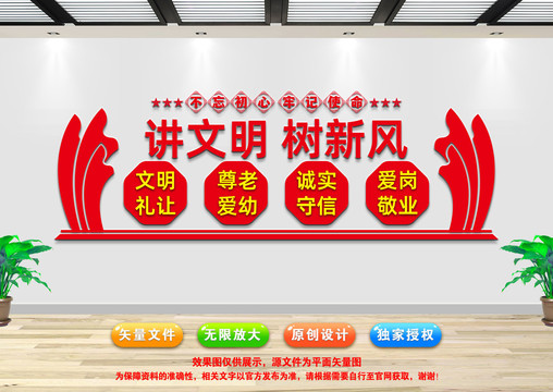 講文明樹(shù)新風(fēng)展板