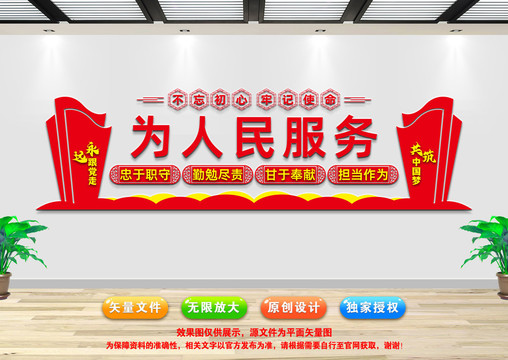 為人民服務(wù)文化墻
