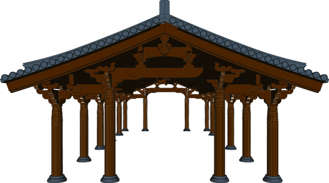 明清民居建筑剖面圖