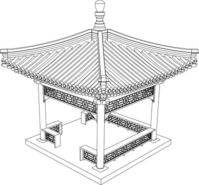 蘇州園林休閑亭子