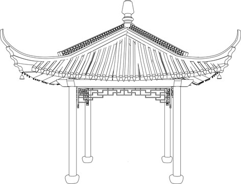 個(gè)園四角方亭