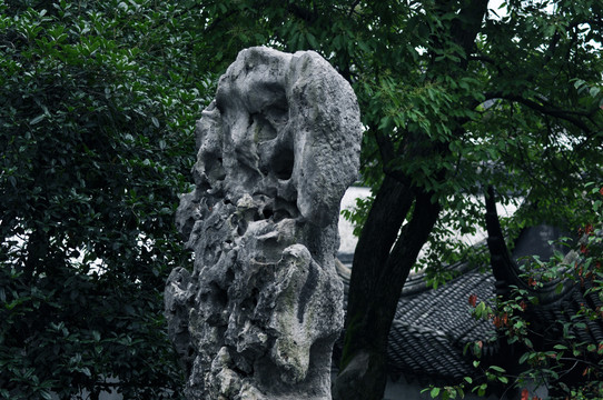 苏州寒山寺狮子石头