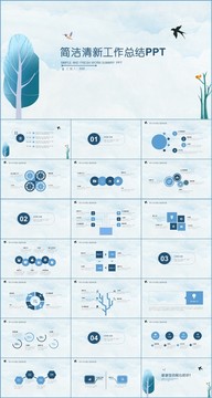 简约风工作总结工作汇报PPT
