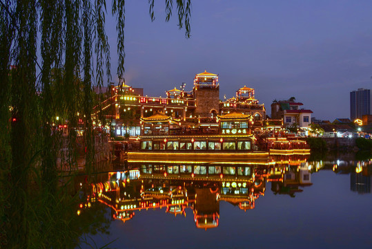 东莞西溪古村夜景