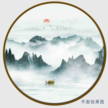 中式山水裝飾畫(huà)