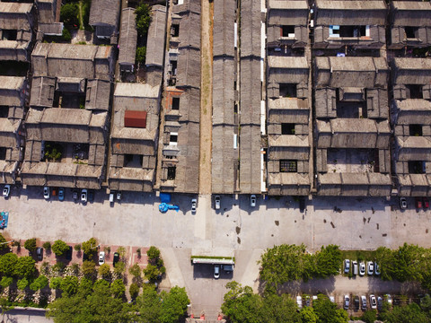 广东省普宁市洪阳古镇德安里航拍