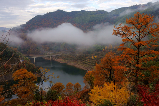 深秋山水