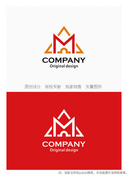 MA字母logo设计