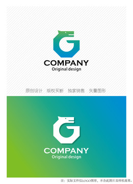 G字母宠物形象logo设计