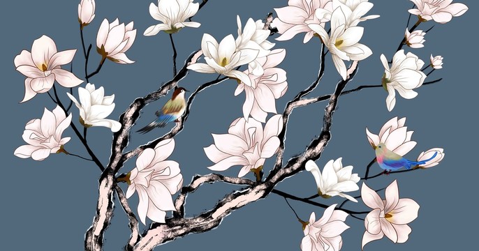 新中式玉蘭花