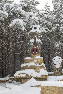 本溪青云山冬季雪景