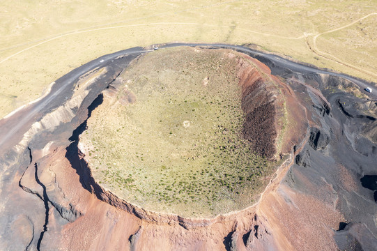 乌兰达火山航拍俯拍