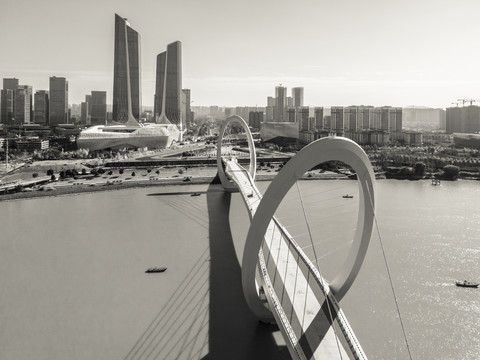南京河西建筑黑白摄影