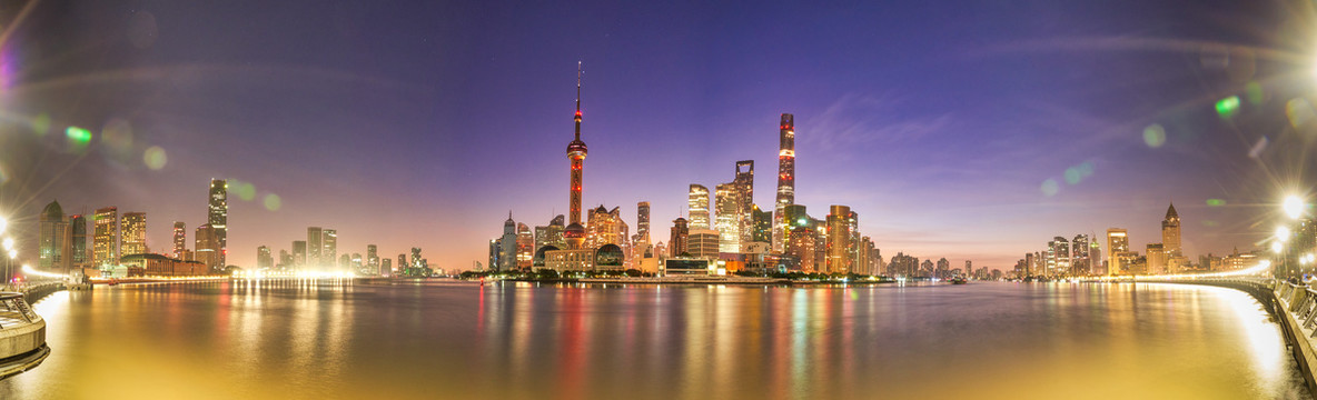 上海夜景宽幅大图