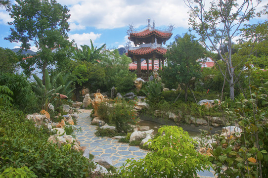 中式古典园林庭院