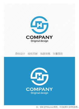 SH字母logo