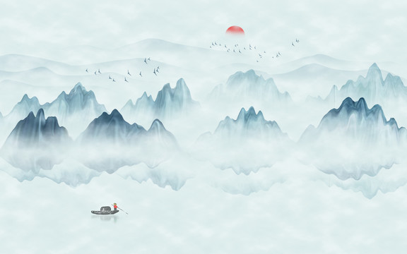 新中式山水畫