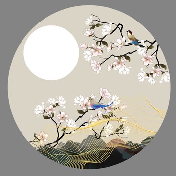 中式玉蘭花
