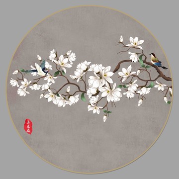 工筆玉蘭花