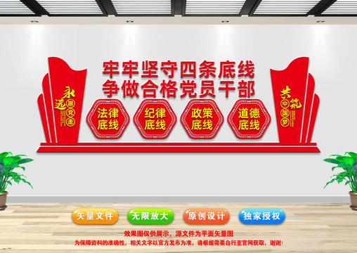 四條底線文化墻