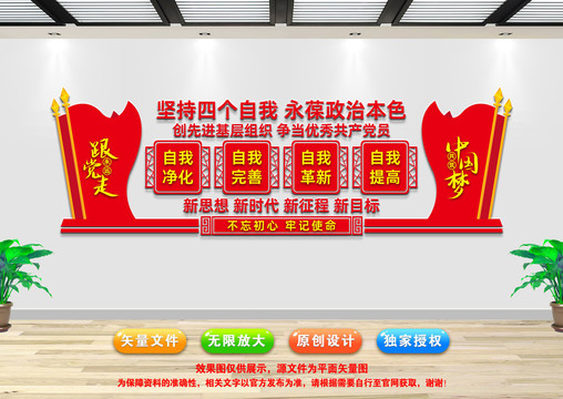 四個(gè)自我宣傳文化墻