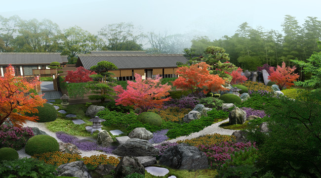 日式枯山水庭院