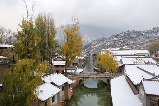 古镇雪景