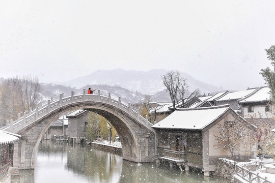 古镇雪景