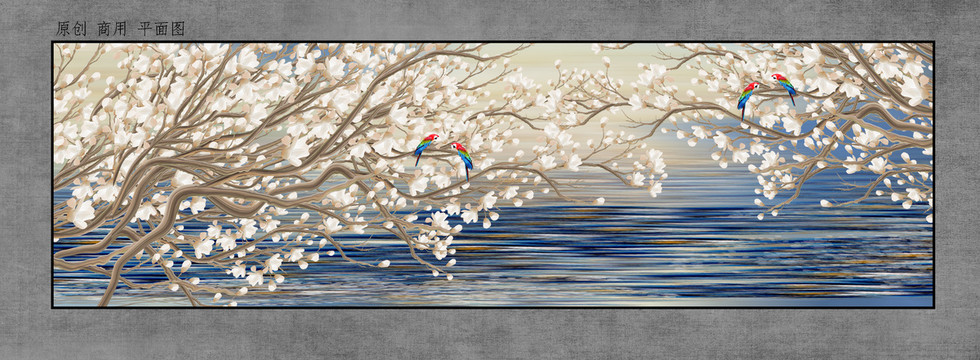 原創(chuàng)花鳥(niǎo)裝飾畫(huà)
