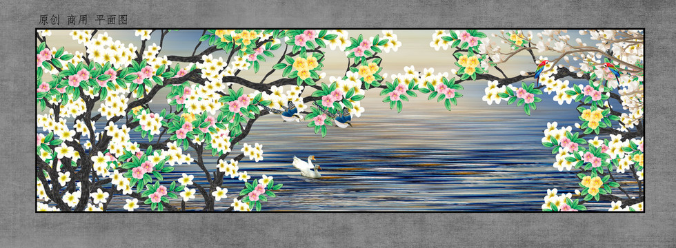 原創(chuàng)花鳥裝飾畫