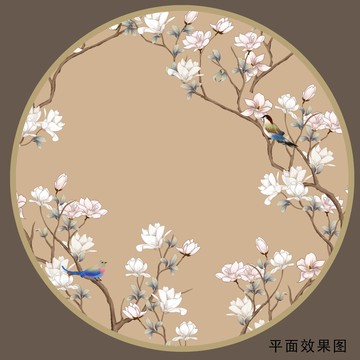 玉蘭花裝飾畫