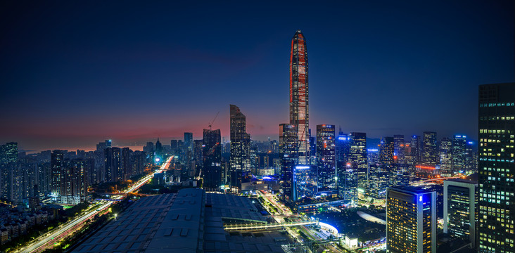 深圳城市地标夜景风光