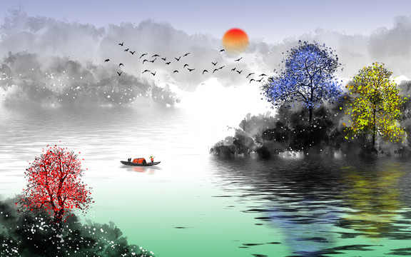 寫意山水畫