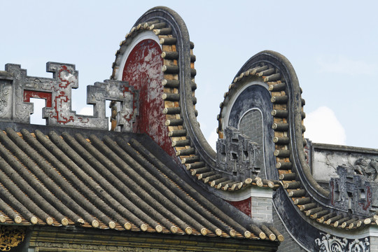 广东省岭南传统建筑特写