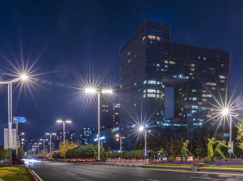 南京河西夜景