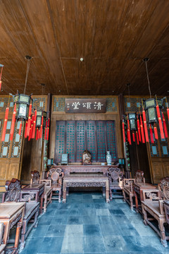 扬州个园的清颂堂古建筑